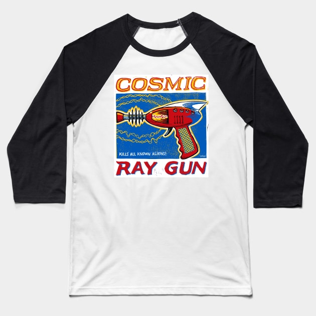 Cosmic Raygun Baseball T-Shirt by WonderWebb